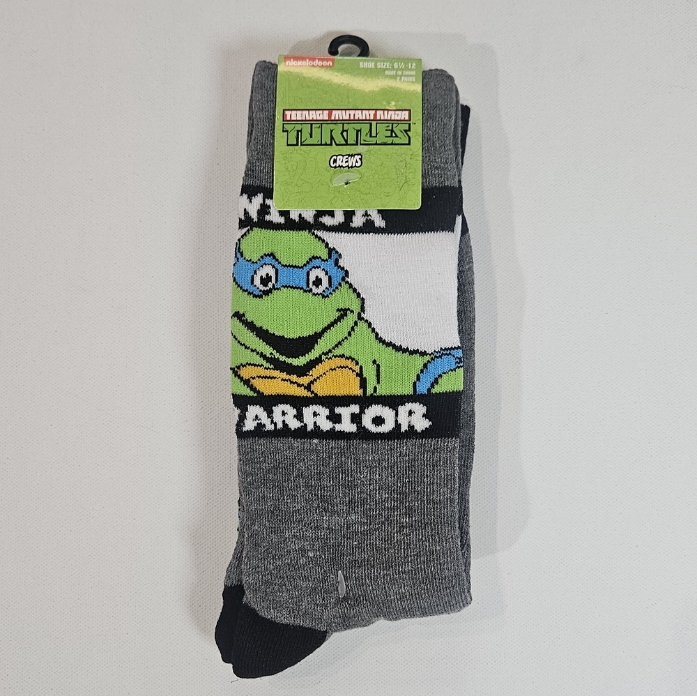 Teenage Mutant Ninja Turtles Crew Socks 2 Pairs Multicolor‎ Nickelodeon